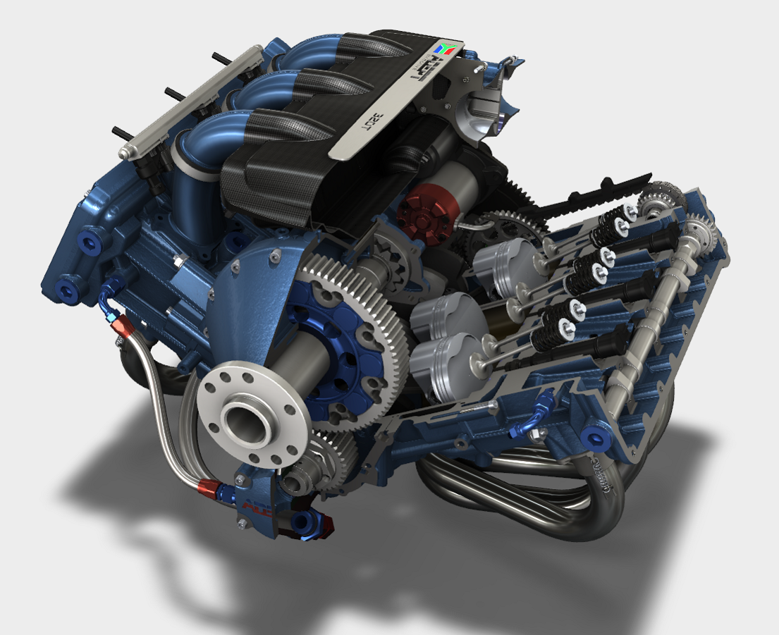 Adept aviation engine cutaway